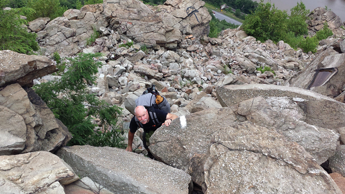 Climbing to Superfund site near Palmerton, PA, Day 121